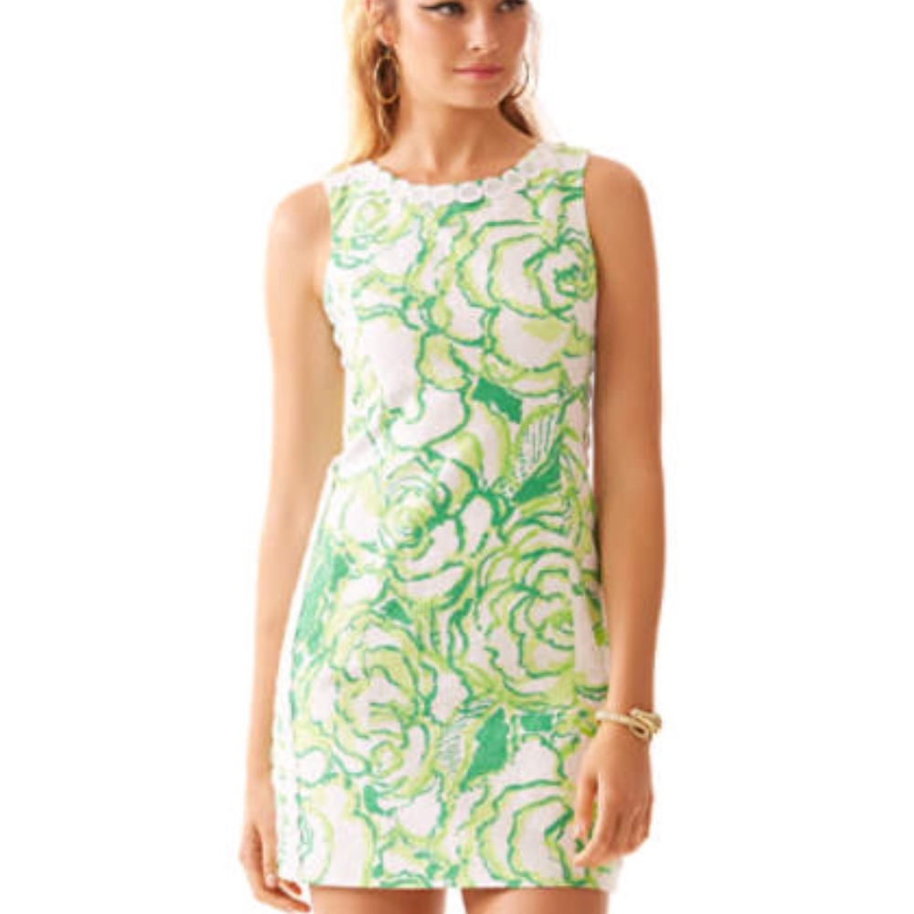 Lilly Pulitzer Mila Shift Dress Resort White Heart